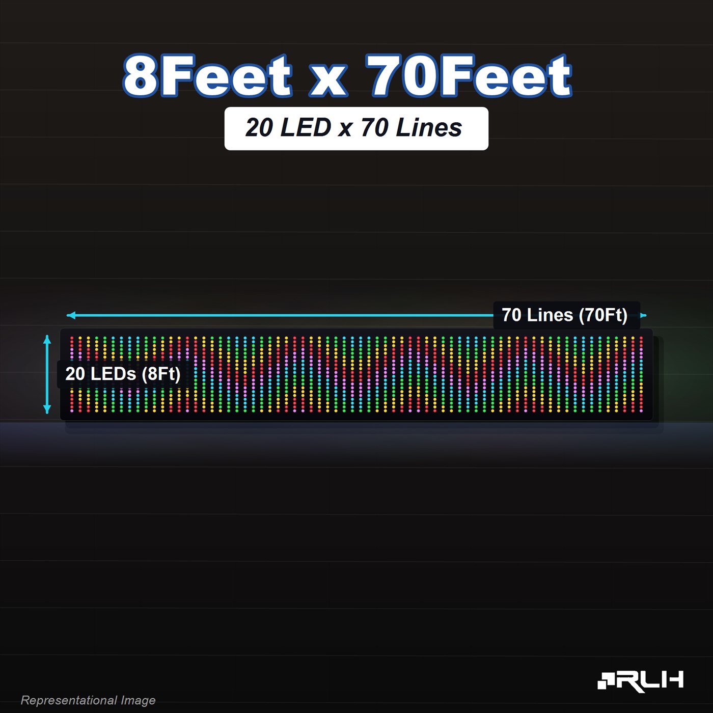 RGB Pixel LED Toran - 8 x 70 Feet - Image 3