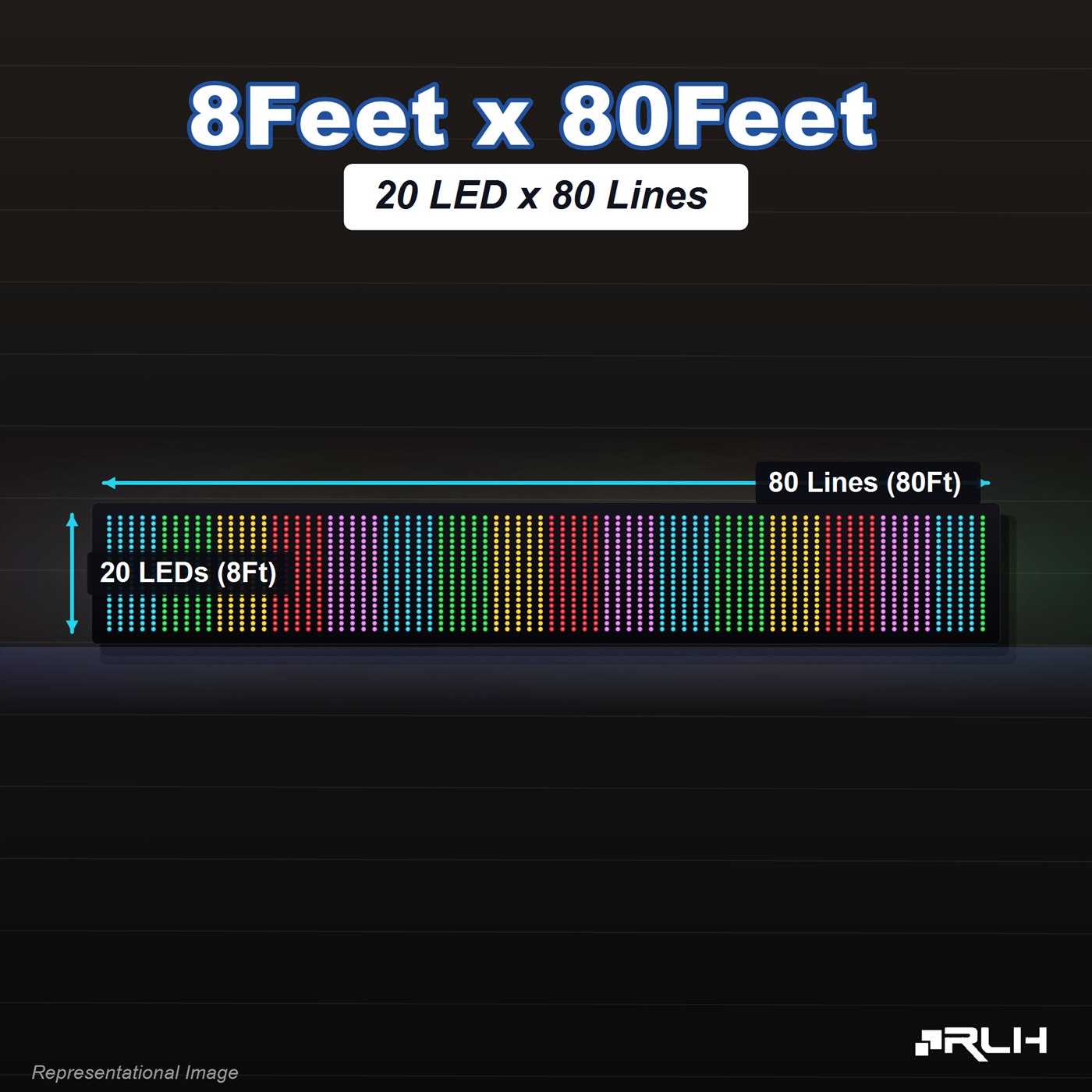 RGB Pixel LED Toran - 8 x 80 Feet - Image 2