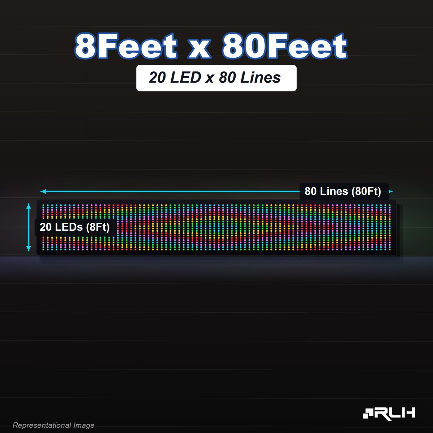 RGB Pixel LED Toran - 8 x 80 Feet - Image 3