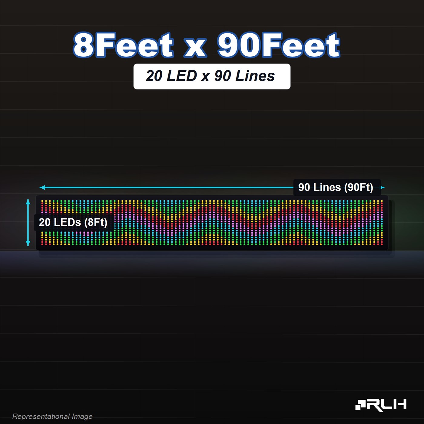 RGB Pixel LED Toran - 8 x 90 Feet