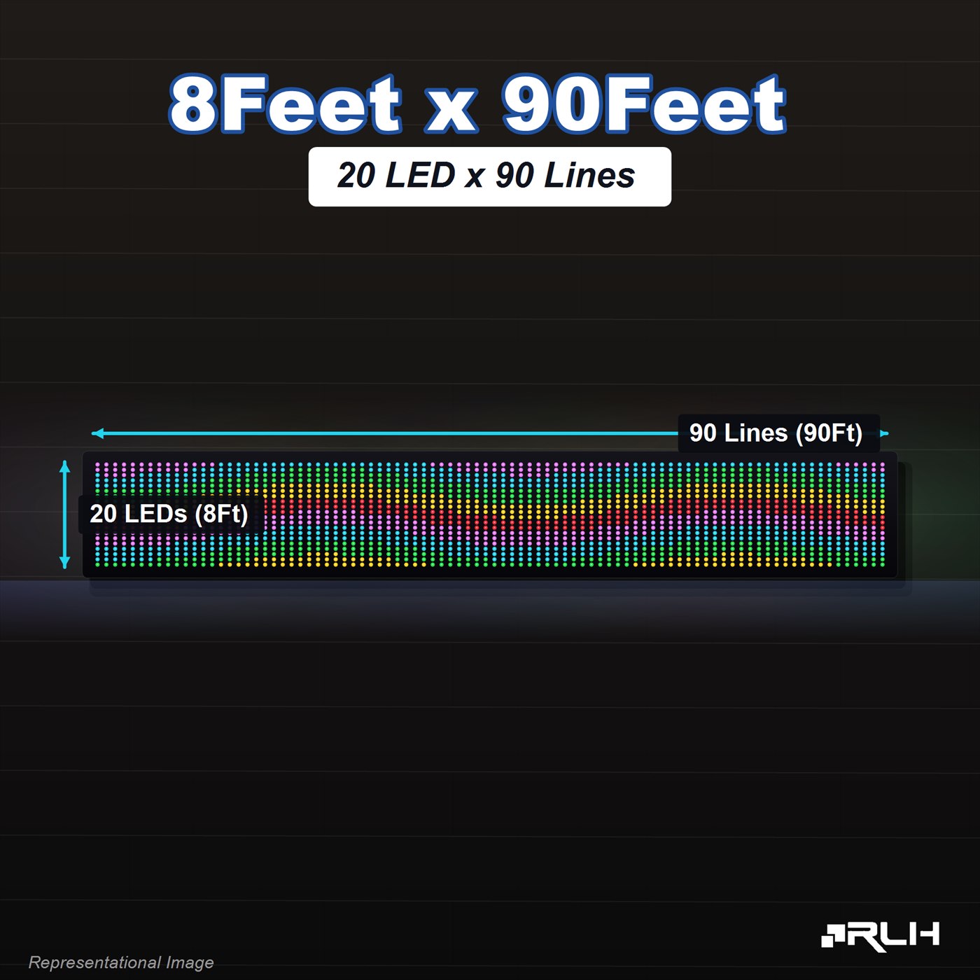 RGB Pixel LED Toran - 8 x 90 Feet - Image 3